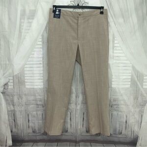 Hart Schaffner Marx Pants Size 36x30 Khaki Beige Tan Dress Slacks Straight Flat